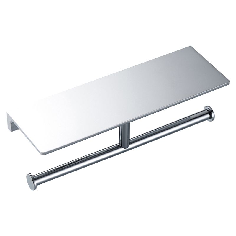 Lisslune | Contemporary 2-piece Bathroom Set in Polished Chrome Stainless Steel Toilet Paper Holder