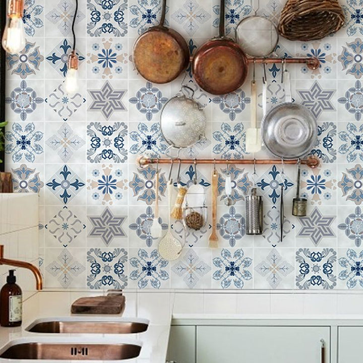 Lisslune | Kitchen wall tile Peel and stick Floral pattern wallpaper