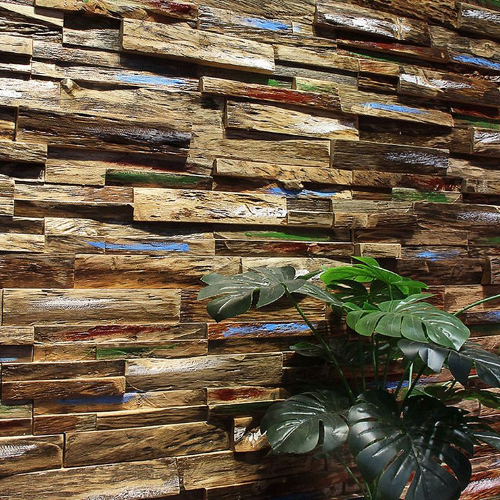 Lisslune | Wall cladding wood shiplap mosaic modern interior wall cladding