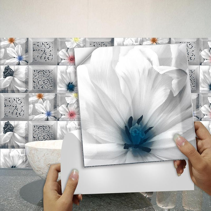 Lisslune | Plastic Peel and Stick Backsplash Tile Square Wallpaper with waterproof