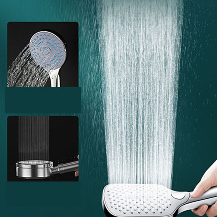 Lisslune | Rectangular Self-Cleaning Hand Shower Adjustable Spray Pattern Wall-Mounted Hand Shower
