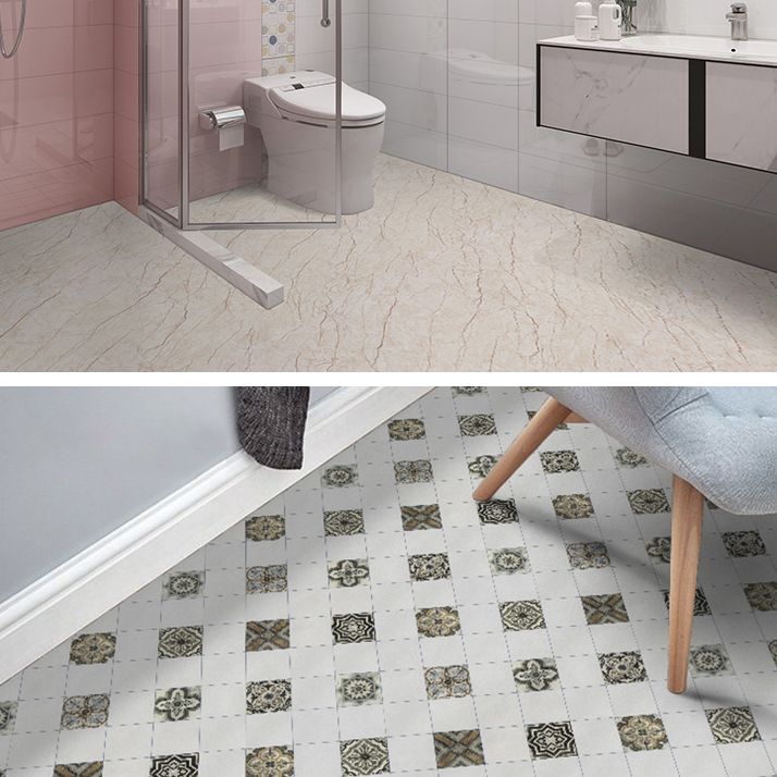 Lisslune | Modern PVC flooring Peel and Stick porcelain tile look vinyl plank flooring