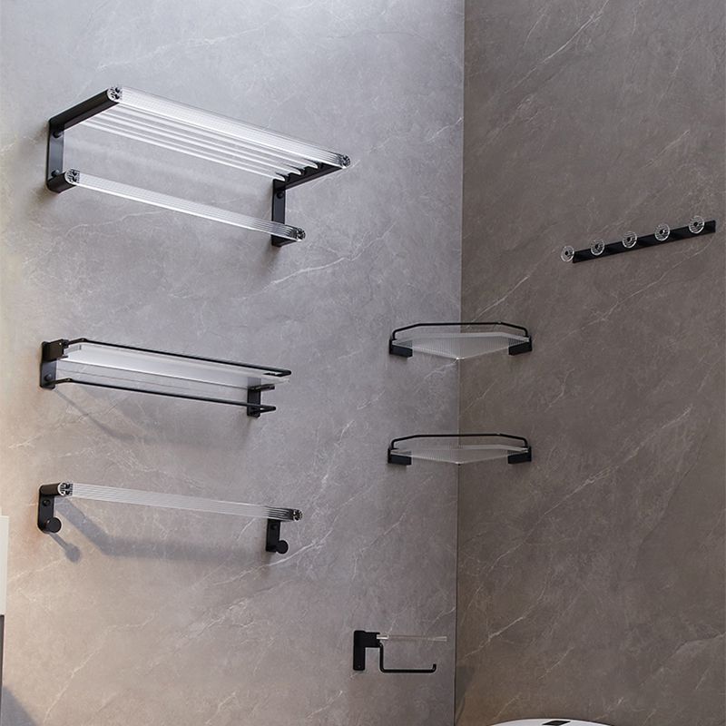 Lisslune | Modern Bathroom Accessory Set Shelf/Towel Holder & Bathrobe Hook included