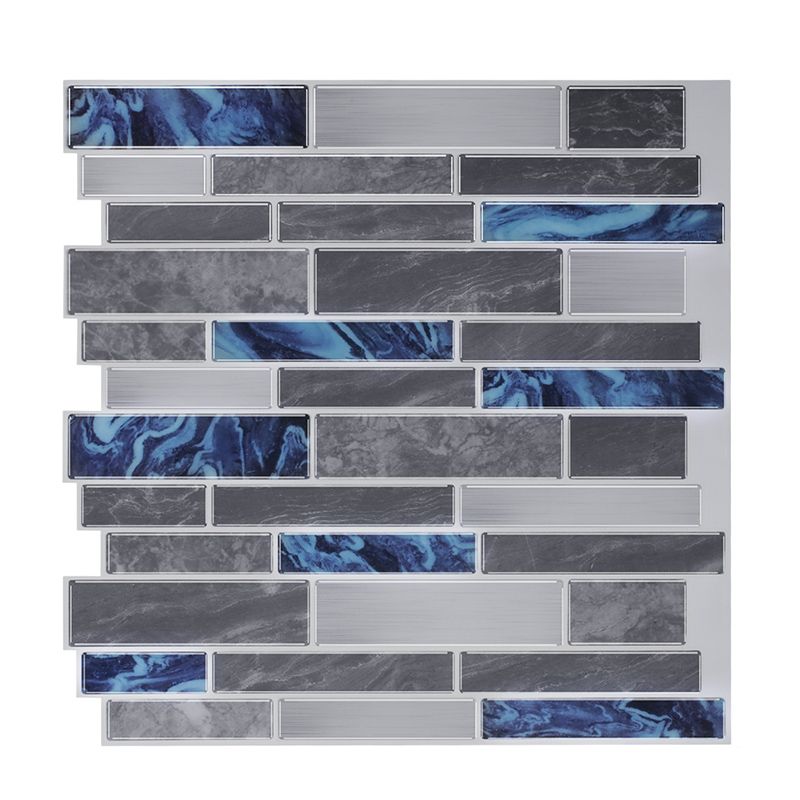 Lisslune | Peel and Stick Wall Tile Rectangle PVC Subway Waterproof Peel & Stick Tile 10-Pack