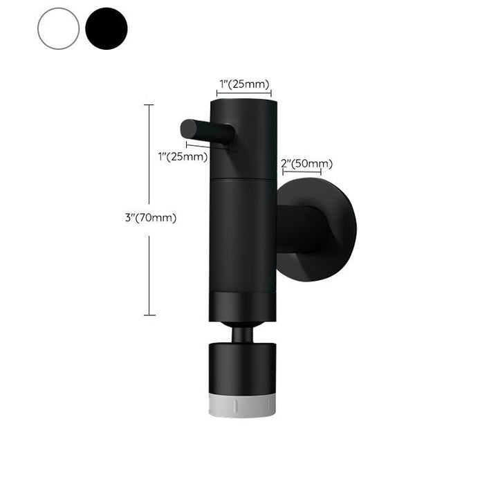 Lisslune | Contemporary Wall-Mounted Bathroom Faucet Single Hole Solid Brass Round Faucet
