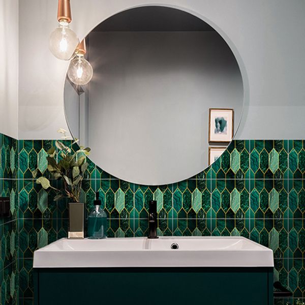 Lisslune | Polygon Peel and Stick Splash Guard Tile PVC Mosaic Peel and Stick Tile for the Kitchen