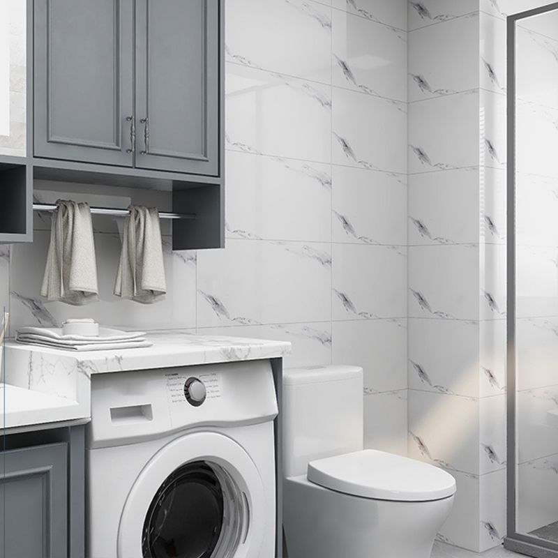 Lisslune | Bathroom Mosaic Tile Marble Print Peel and Stick Backsplash Tile
