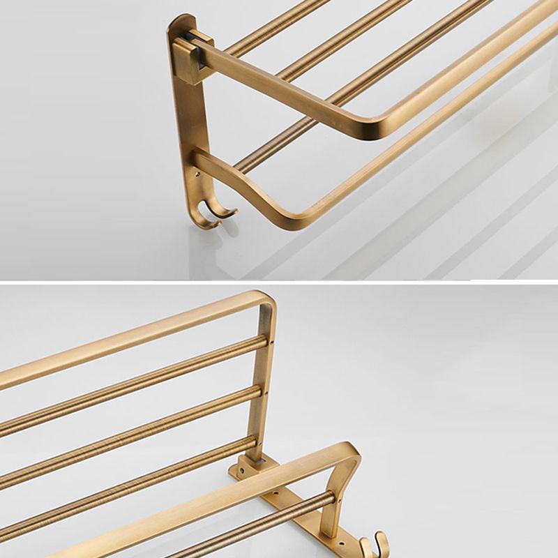Lisslune | Vintage Bronze Bathroom Accessories Set Brushed Brass Towel Bar/Paper Holder/Bath Shelf