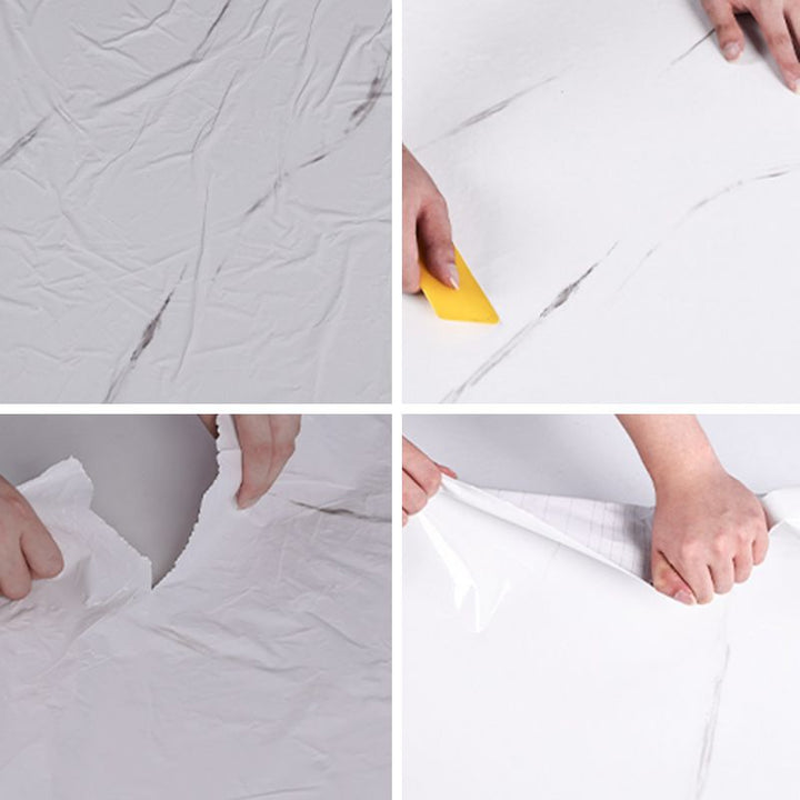Lisslune | Modern Peel and Stick Tile Vinyl Smooth Back Wall Wallpaper