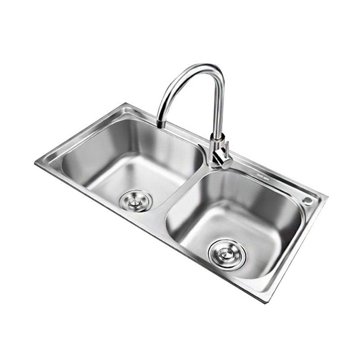 Lisslune | Classic Style Kitchen Sink Stainless Steel Kitchen Sink with Drainage Hole Kit