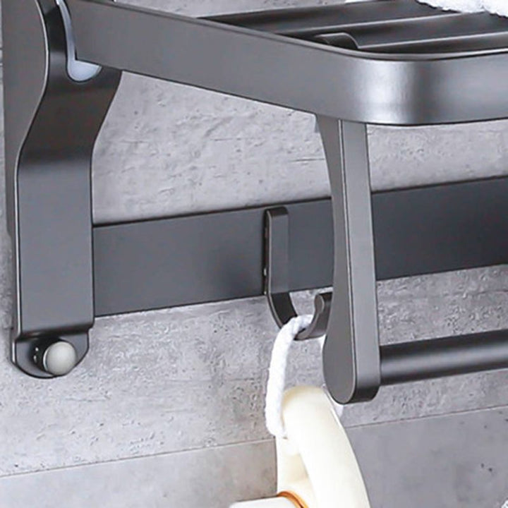 Lisslune | Matt gray bathroom accessory set bathroom shelf/towel holder & paper holder included