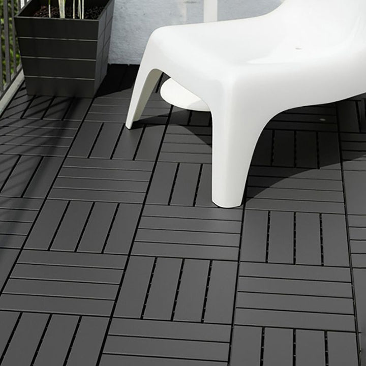 Lisslune | 4-Slat 12" X 12" PVC Floor Tiles Connection Installation Floor Tiles