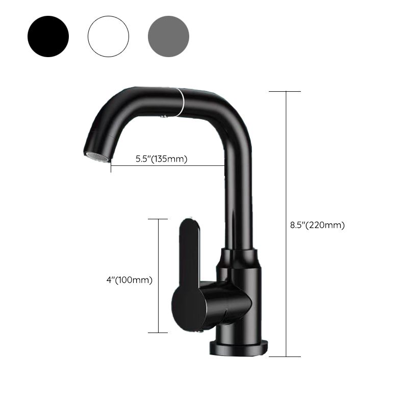 Lisslune | Modern sink faucet bathroom faucet brass lever swivel spout sink faucet