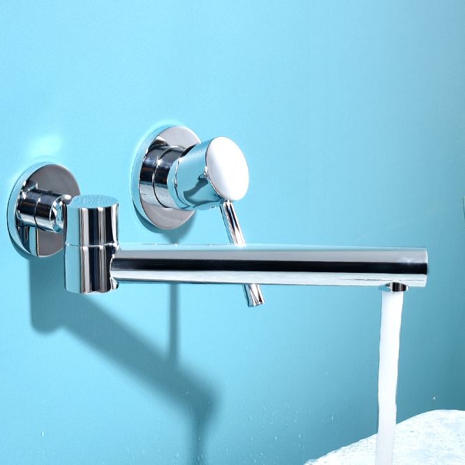 Lisslune | Contemporary Wall-Mounted Single-Hand Kitchen Faucet Low Arc Water Filler