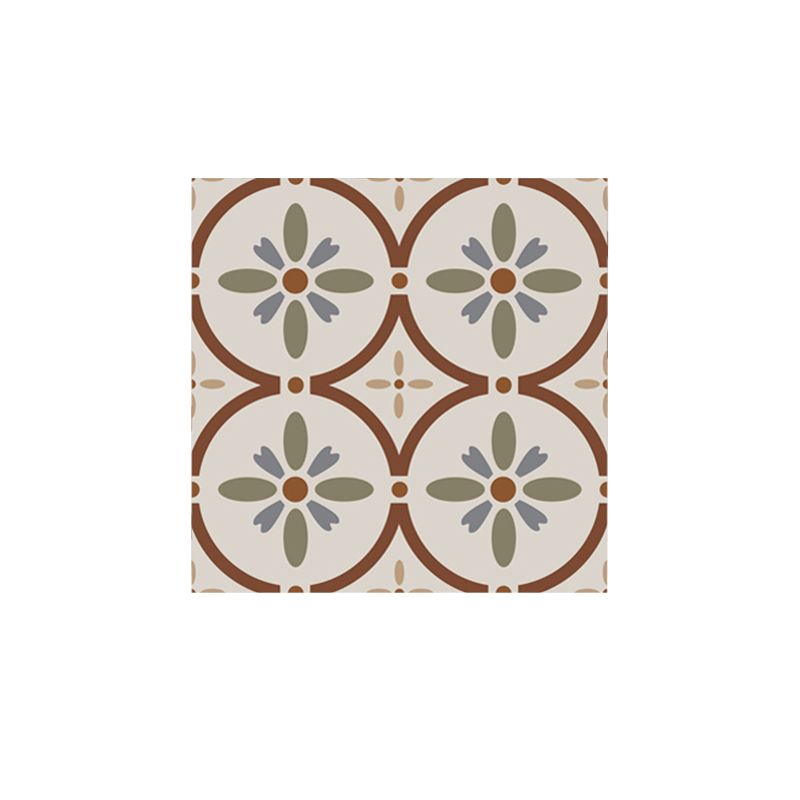 Lisslune | Waterproof Peel & Stick Tile Square Pattern Print Single Tile