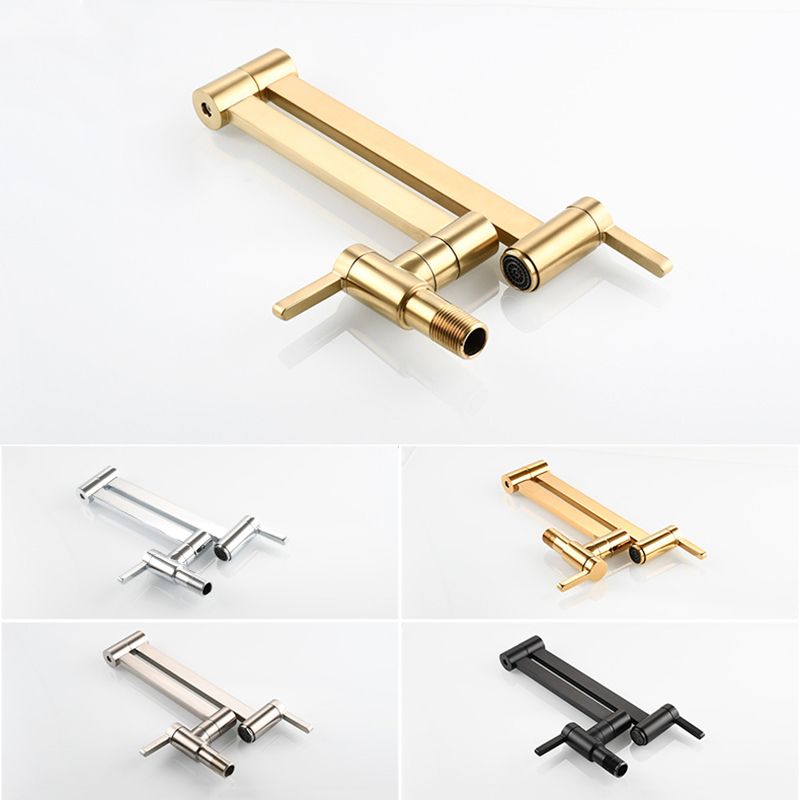 Lisslune | Beautiful Wall-Mounted Brass Fixtures Stain-Resistant Wall-Mounted Bathroom Faucet