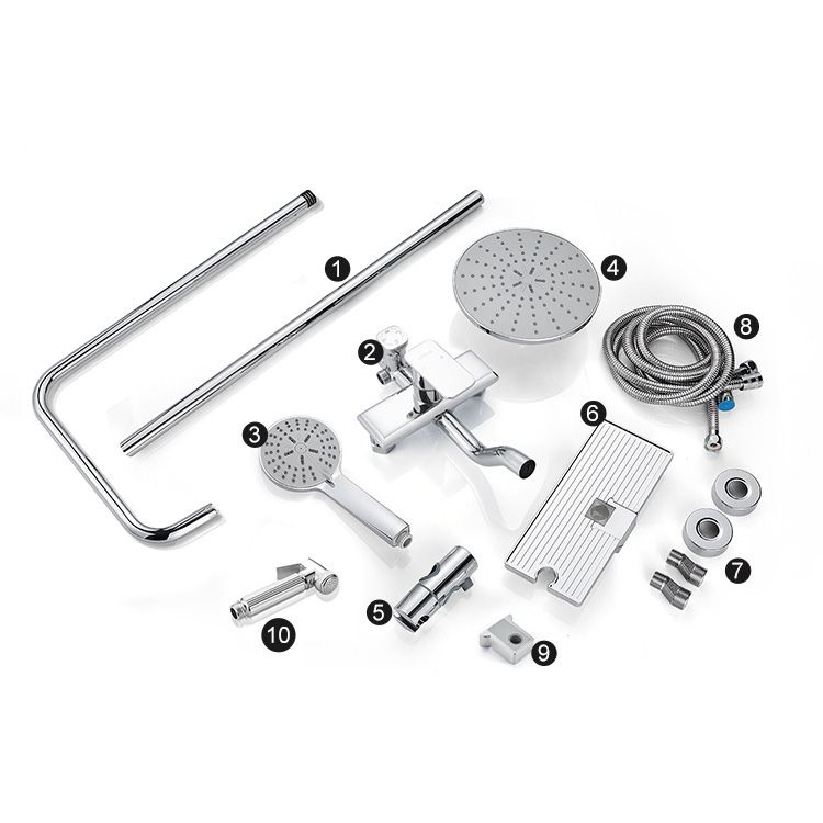 Lisslune | Modern balanced printed converter faucet shower head shower fitting on the wall