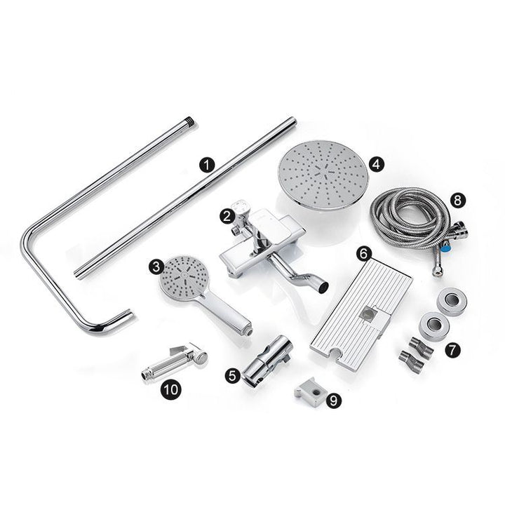 Lisslune | Modern balanced printed converter faucet shower head shower fitting on the wall