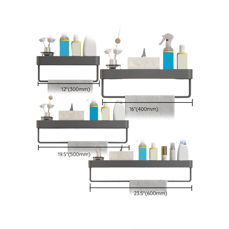 Lisslune | Minimalist Matte Metal Bathroom Accessory Set Modern Bathroom Shelf