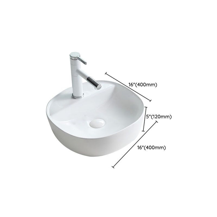 Lisslune | Porcelain Wash Basin Modern Simple Wash Bowl Bathroom Sink