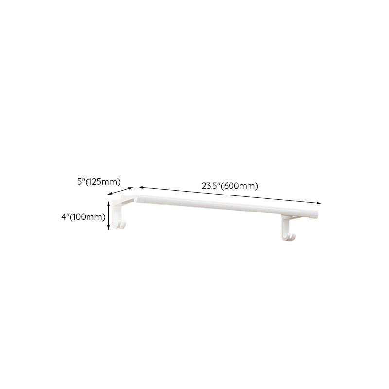 Lisslune | White Bathroom Accessories Set Contemporary Aluminum Bathroom Accessories Kit with Towel Rail