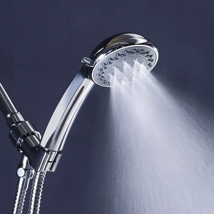 Lisslune | Round Handheld Showerhead in Silver Leak-Resistant Wall-Mounted Showerhead