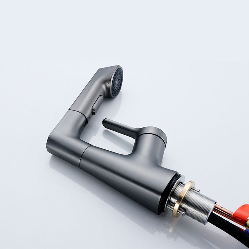 Lisslune | Contemporary Style Center Basin Faucets Lever Handles Faucets for Bathroom