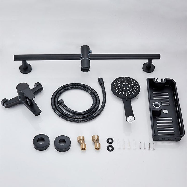 Lisslune | Brass Wall-Mounted Shower System Single Handle Shower with Lever Handle