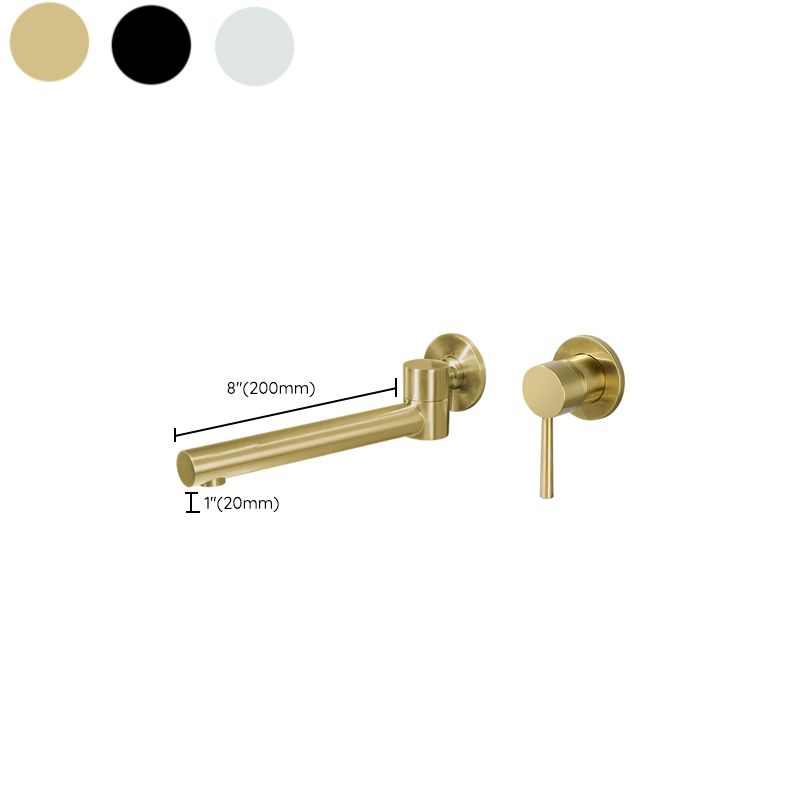 Lisslune | Modern Brass Roman Bathtub Faucet with 1 Lever Handle Bathtub Faucet
