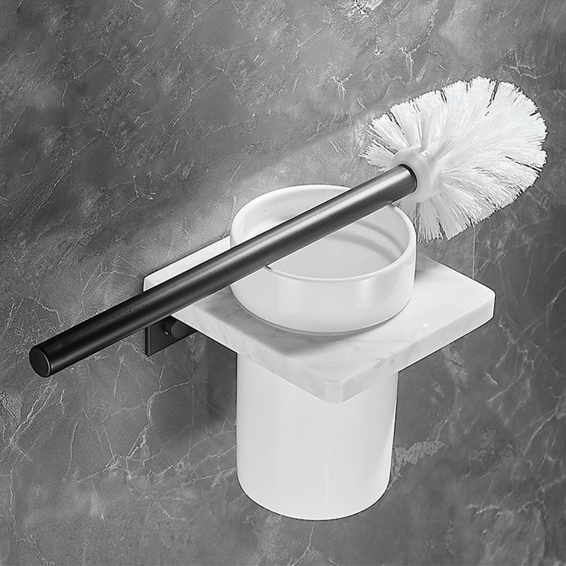 Lisslune | Metal and Marble Bathroom Hardware Set as Individual Piece or Set in Black
