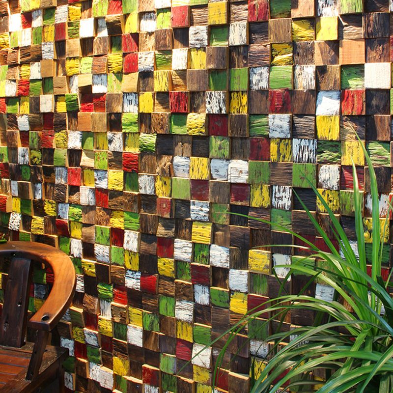 Lisslune | Wall cladding wood shiplap mosaic modern interior wall cladding
