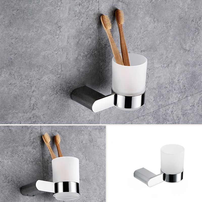 Lisslune | Contemporary Bathroom Accessories Hardware Set in Silver with Soap Dish