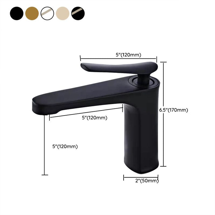 Lisslune | 1 Handle Full Copper Bathroom Sink Faucet Nordic Modern Vanity Faucet with Drain