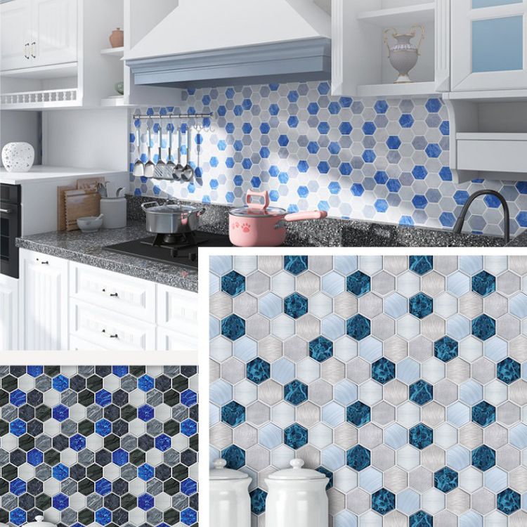Lisslune | Square Peel and Stick Back Wall Modern Plastic Peel and Stick Back Wall