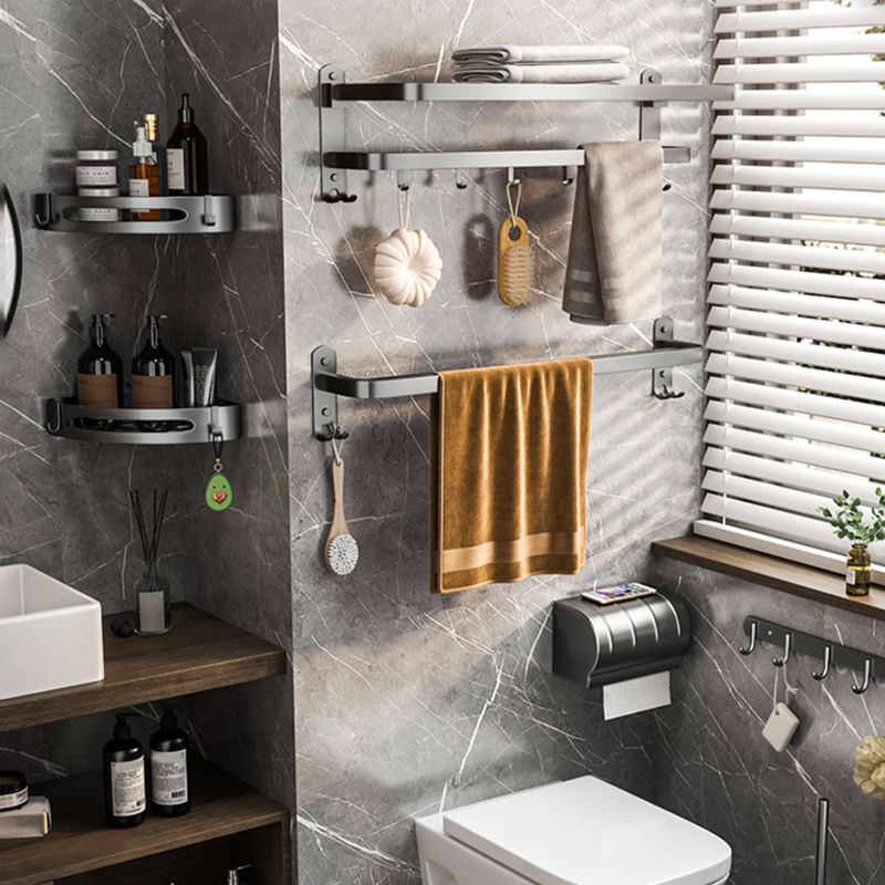 Lisslune | Modern gray bathroom accessory set bathroom shelf bath hardware set