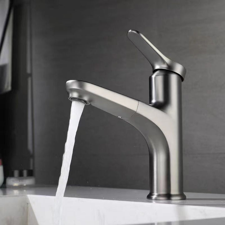 Lisslune | Modern Vessel Faucet Brass Lever Handle Swivel Spout Bathroom Vessel Faucet