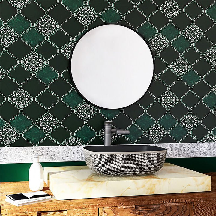 Lisslune | Arabesque Peel and Stick Tiles Mosaic Tiles Self-Adhesive Backsplash