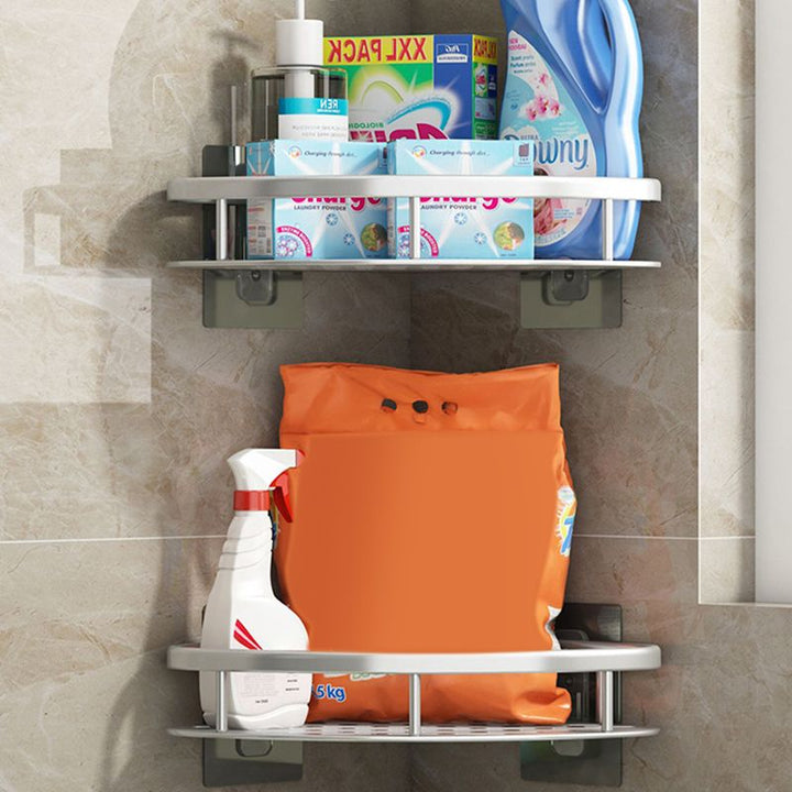 Lisslune | Silver/Black Bathroom Accessories Set Modern 1/2/3 - Piece Bathroom Shelf