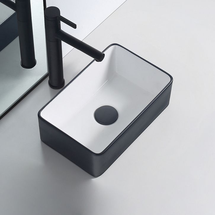 Lisslune | Modern porcelain floor wash basin Rectangular sink for the bathroom