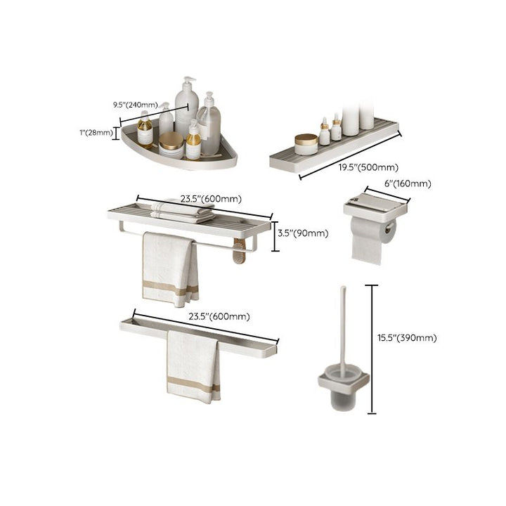 Lisslune | Modern Bathroom Accessory Set Paper Holder Bathroom Shelf Bathroom Accessory Kit