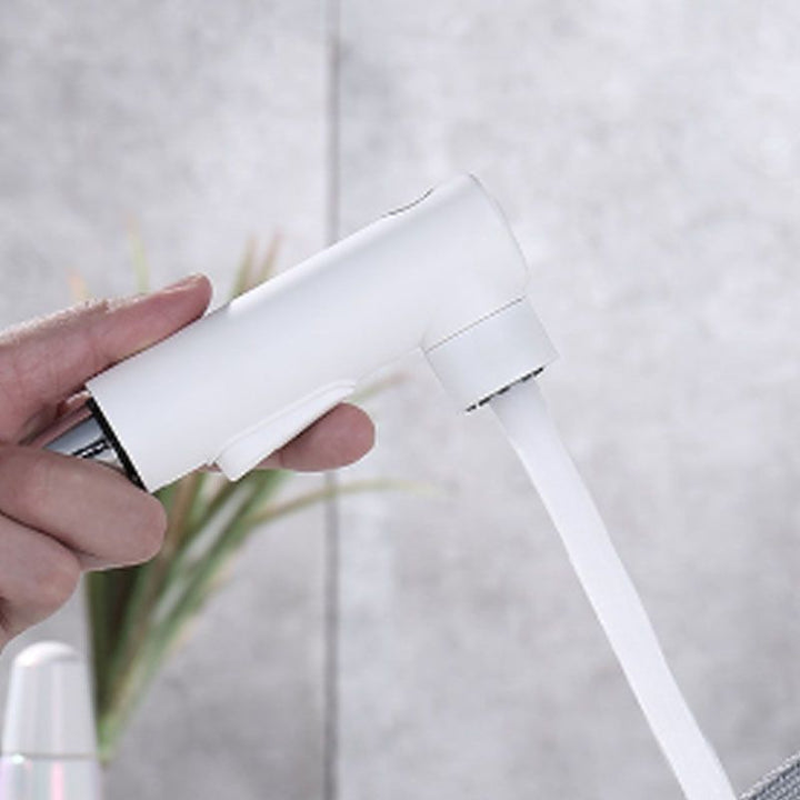 Lisslune | Contemporary Single Handle Faucet Pull Out Kitchen Faucet with Lever Handle