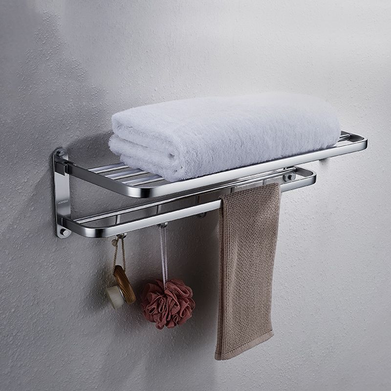 Lisslune | Contemporary bathroom accessory set made of aluminum with towel holder/bath shelf