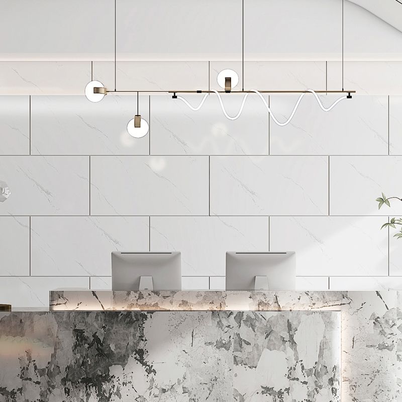 Lisslune | Marbling Stain Resistant Tiles PVC Single Peel & Stick Tiles for Backsplash
