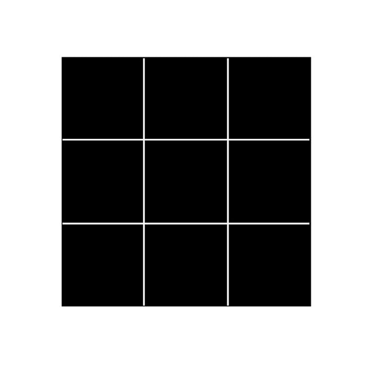 Lisslune | Modern Square Grid Single Plate Plastic Peel & Stick Field Tile