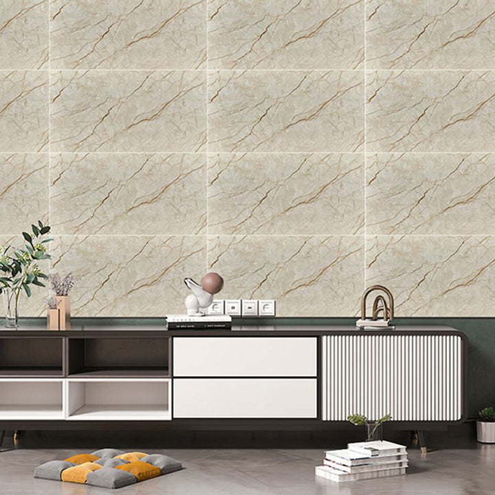 Lisslune | Rectangular Peel and Stick Back Wall Tile Modern Tile-Peel & Stick
