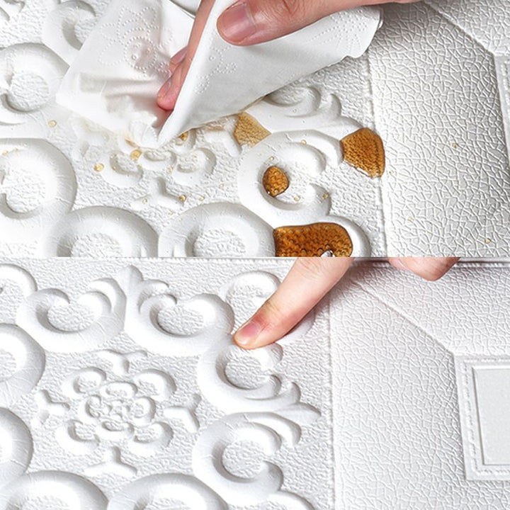 Lisslune | Modern Pearl Wall Bowls PVC Wall Access Panel Peel and Stick Wall Tile Set of 10