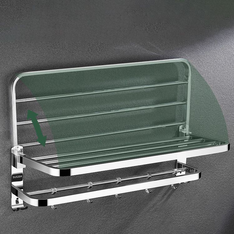 Lisslune | Contemporary bathroom accessory set made of chrome-plated stainless steel with bathrobe hooks/towel rail