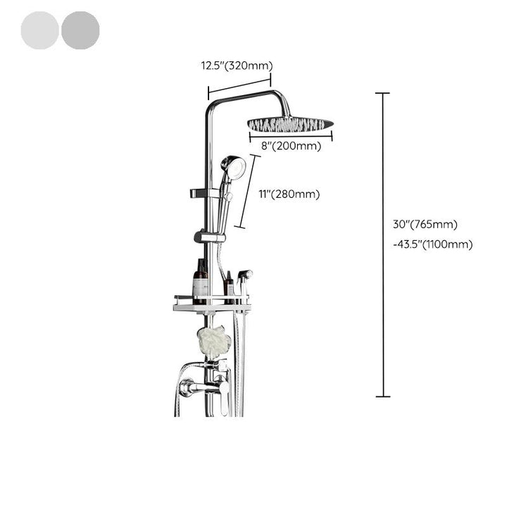 Lisslune | Wall-mounted Rectangular Shower System Stain-resistant Copper Modern Shower System