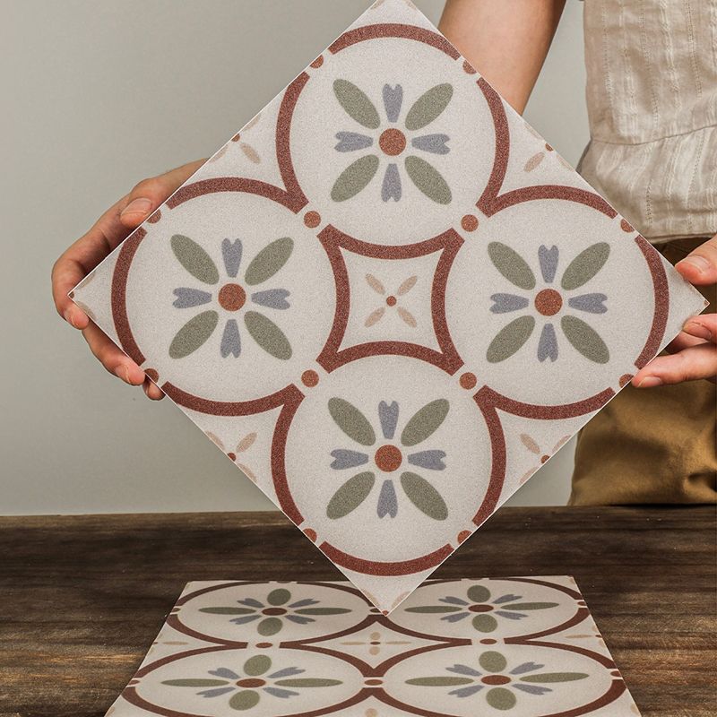 Lisslune | Waterproof Peel & Stick Tile Square Pattern Print Single Tile