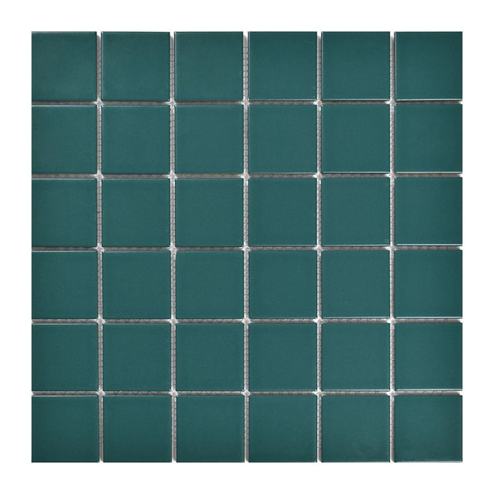 Lisslune | Square Mosaic Peel & Stick Tile in Green Water-resistant Mosaic Tile
